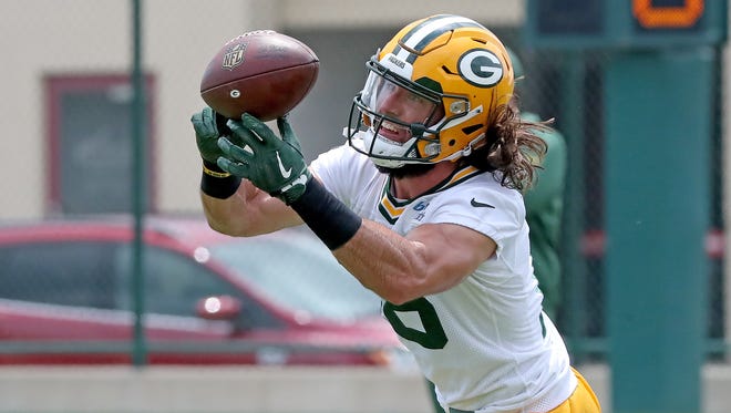 Green Bay Packers wide receiver Jake Kumerow (16) during Green Bay Packers minicamp at Ray Nitschke Field Tuesday, June 12, 2018 in Ashwaubenon, Wis.