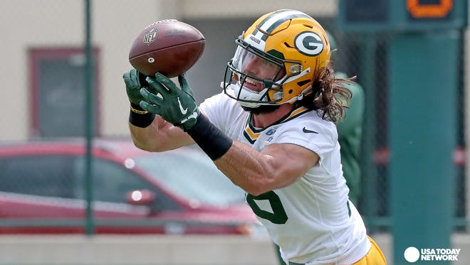 Green Bay Packers wide receiver Jake Kumerow (16) during Green Bay Packers minicamp at Ray Nitschke Field Tuesday, June 12, 2018 in Ashwaubenon, Wis.