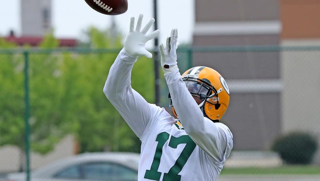 Green Bay Packers wide receiver Davante Adams (17) during Green Bay Packers minicamp at Ray Nitschke Field Tuesday, June 12, 2018 in Ashwaubenon, Wis.