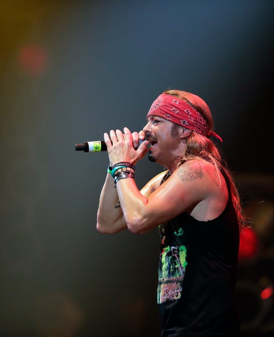 Bret Michaels performs in front of a sold-out crowd on April 6, 2019 during the last concert at Brown County Veterans Memorial Arena before the building is torn down.