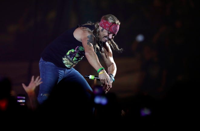 Bret Michaels performs in front of a sold-out crowd on April 6, 2019 during the last concert at Brown County Veterans Memorial Arena before the building is torn down.