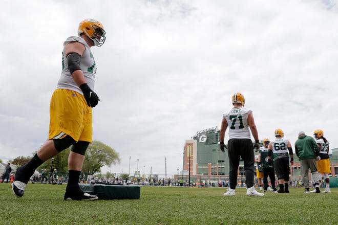 Green Bay Packers offensive tackle Jason Spriggs (78) during practice at Clarke Hinkle Field on Wednesday, May 29, 2019 in Ashwaubenon, Wis.